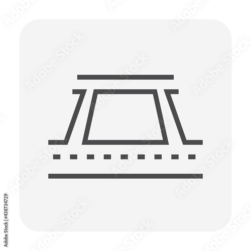 Land vector icon. Consist of access road, vacant area on roadside. Real estate or property for realtor and developer to housing subdivision, development, owned, sale, rent, buy or investment. 64x64 px