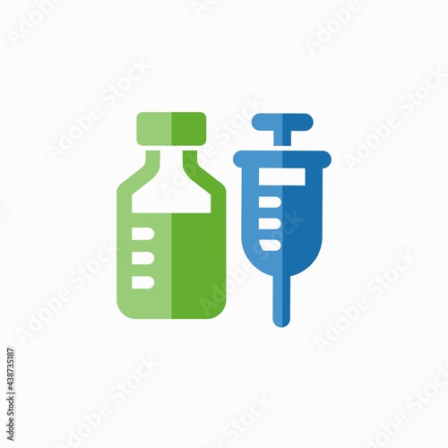Covid-19 vaccine logo, vaccine logo icon