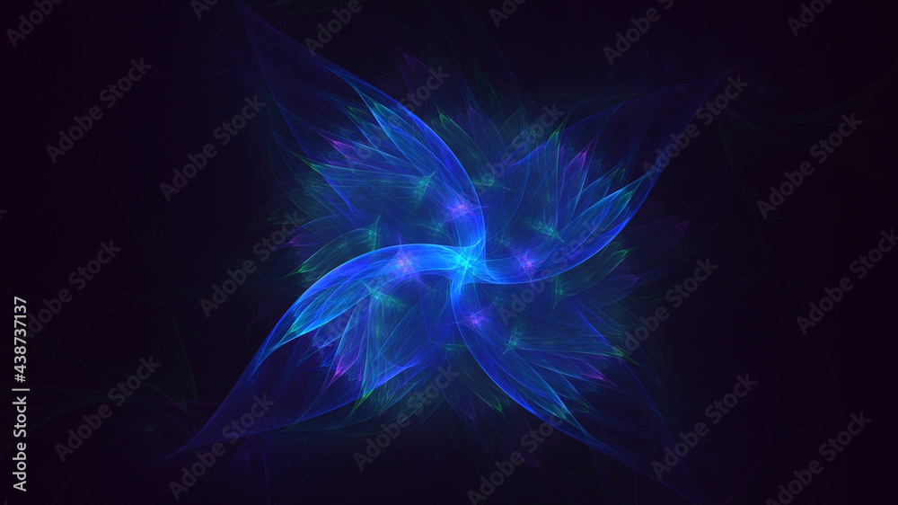 Obraz premium 3D rendering abstract multicolor fractal light background