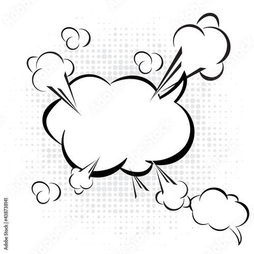 Cartoon vector, explosion Comic Speech Bubble
