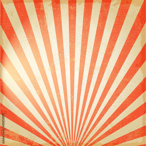 New vector Vintage Red rising sun or sun ray,sun burst retro background design