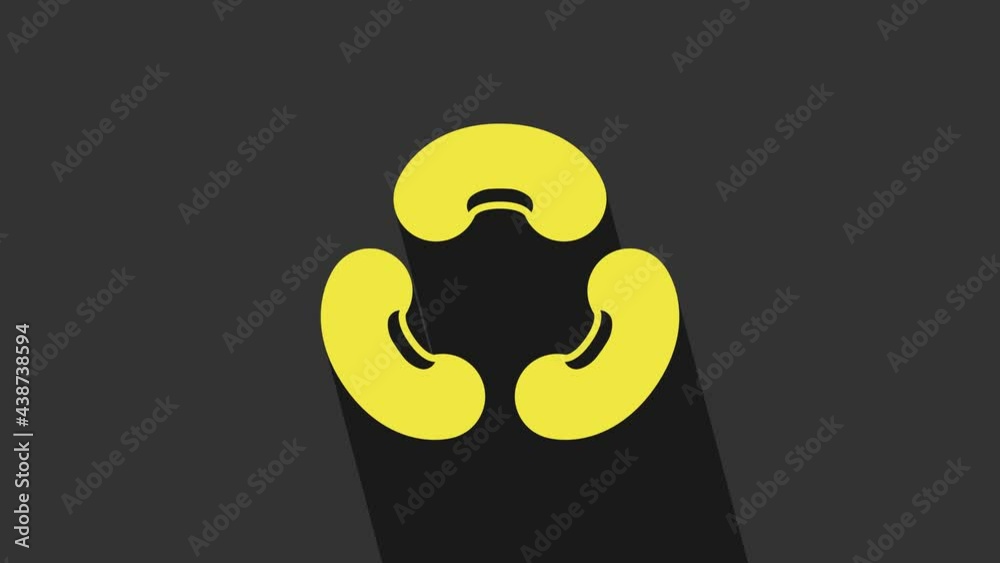 Yellow Beans icon isolated on grey background. 4K Video motion graphic animation Yellow Beans icon isolated on grey background. 4K Video motion graphic animation