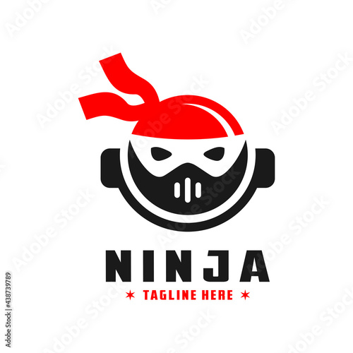 japanese ninja head logo