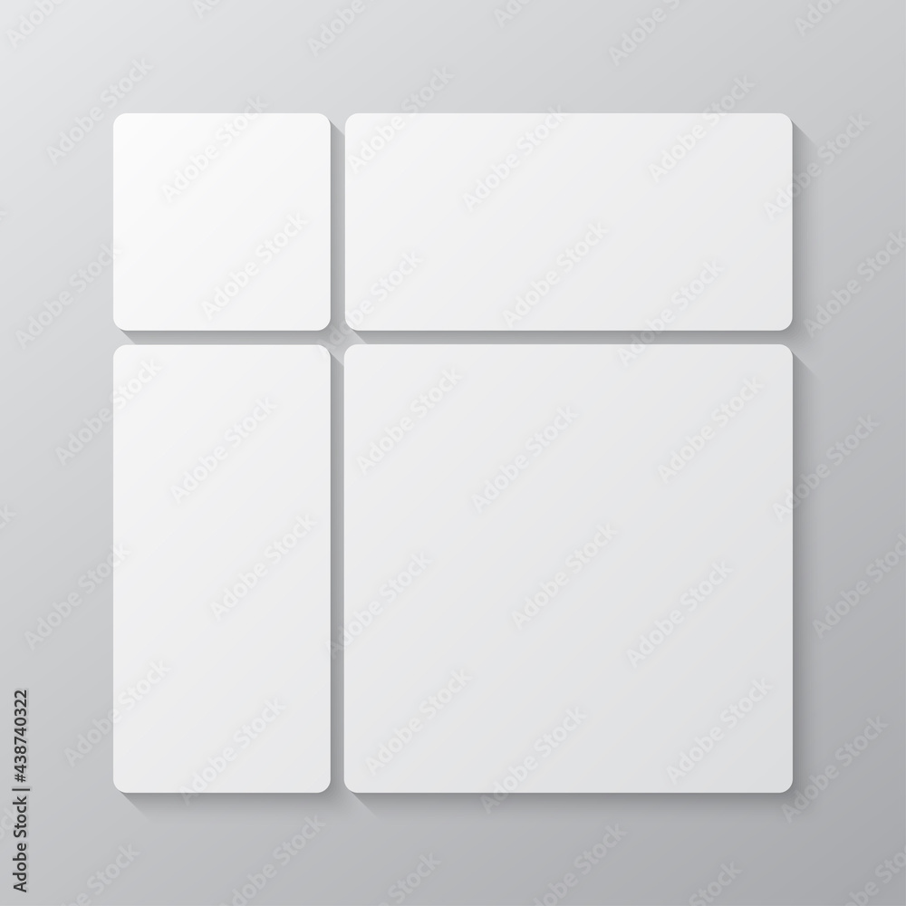 Template collage of four frames, images, photos Template collage of four frames, images, photos