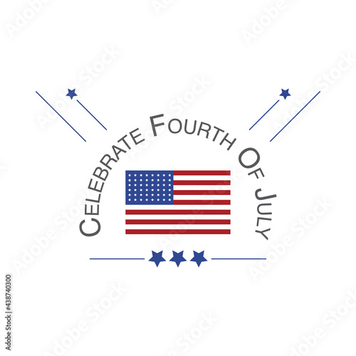 Retro type 4th of July, USA, United States of America independence day. modern 4th of July, USA, United States of America independence day.Independence Day vintage logo badge Illustration.
