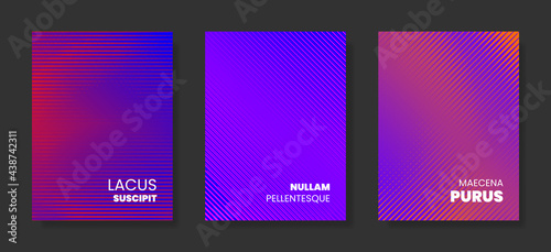 Abstract minimal halftone poster or cover templates. Stock vector backgrounds.