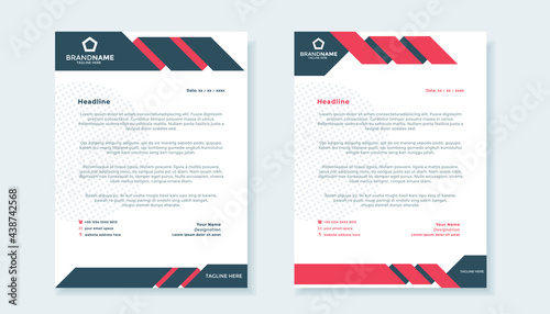  modern business letterhead template design 