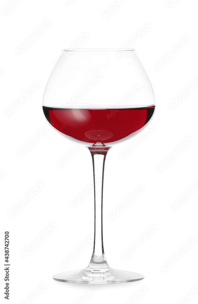 Glass of red wine on white background Glass of red wine on white background