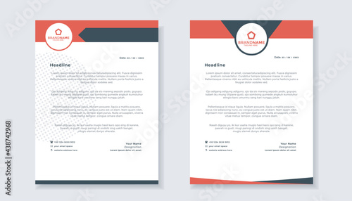  modern business letterhead template design 