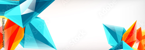 Vector 3d triangles and pyramids abstract background for business or technology presentations, internet posters or web brochure covers