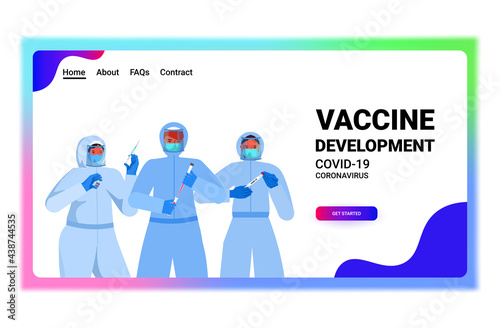 set doctors in masks working with covid-19 nasal swab rapid laboratory tests blood samples coronavirus pandemic