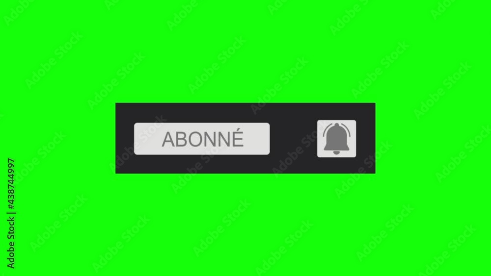 French Language Subscribe Button Clip with Green Screen French Language Subscribe Button Clip with Green Screen