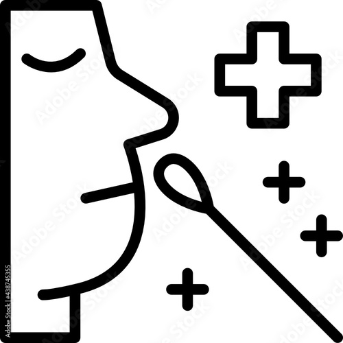 swab test outline icon