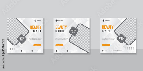 Creative concept social media template for Beauty and spa