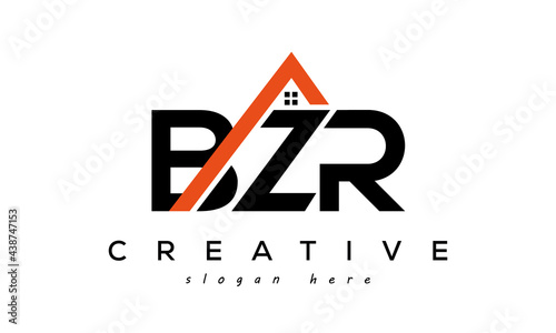 BZR letters real estate construction logo vector photo