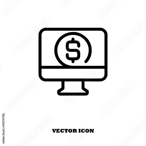 buisness pc vector icon