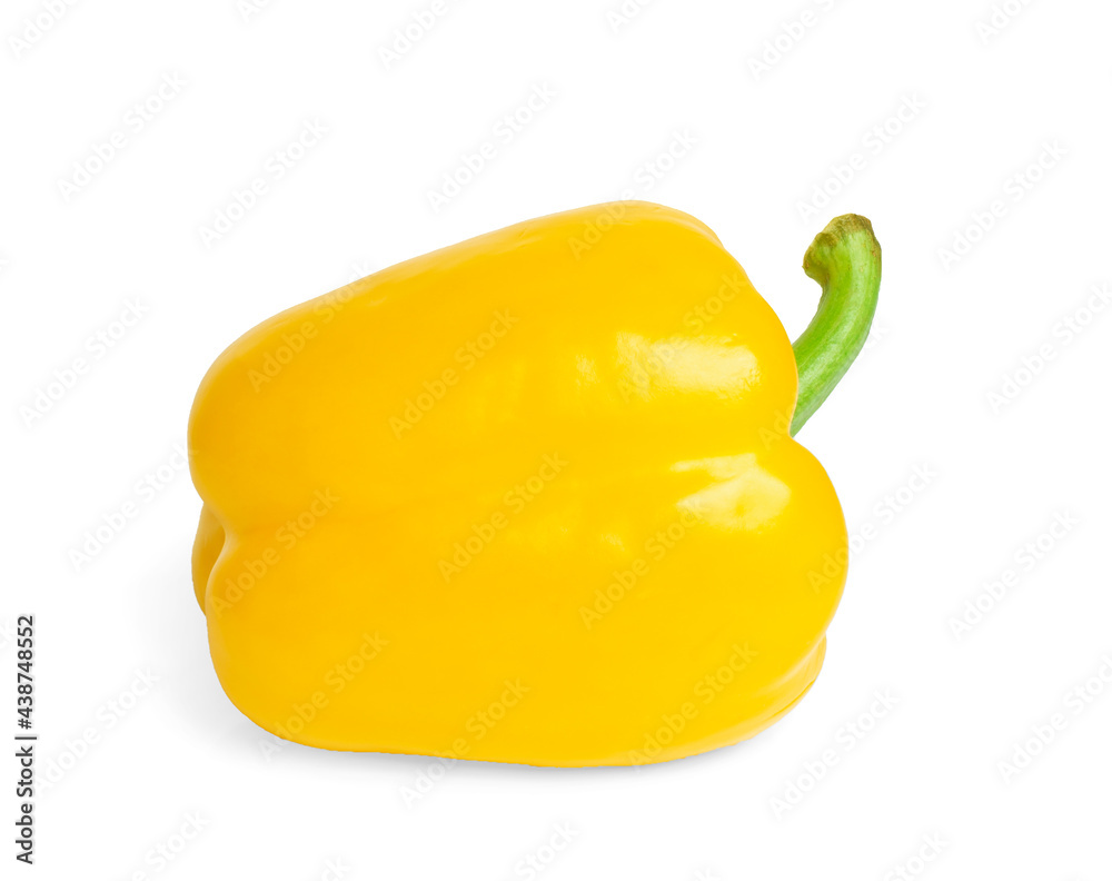 Fresh yellow bell pepper isolated on white background Fresh yellow bell pepper isolated on white background