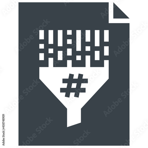 hash glyph style icon