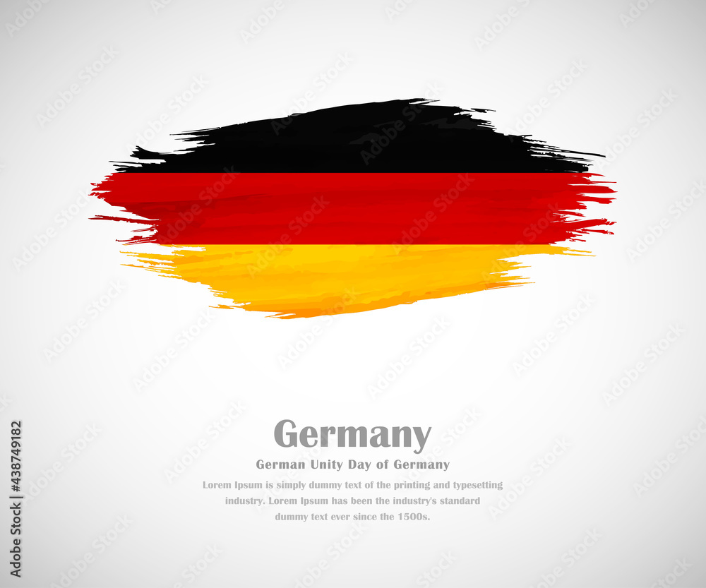 Abstract brush painted grunge flag of Germany country for german unity day Abstract brush painted grunge flag of Germany country for german unity day