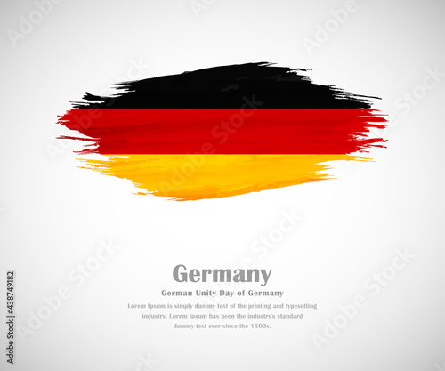 Abstract brush painted grunge flag of Germany country for german unity day