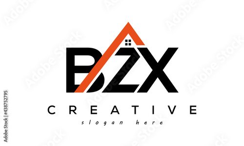 BZX letters real estate construction logo vector photo