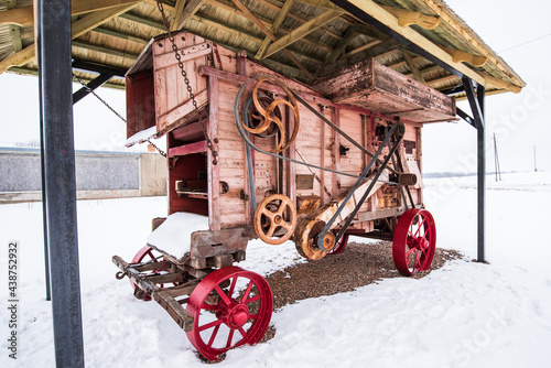 Ransomes Sims and Jefferies threshing machine. photo