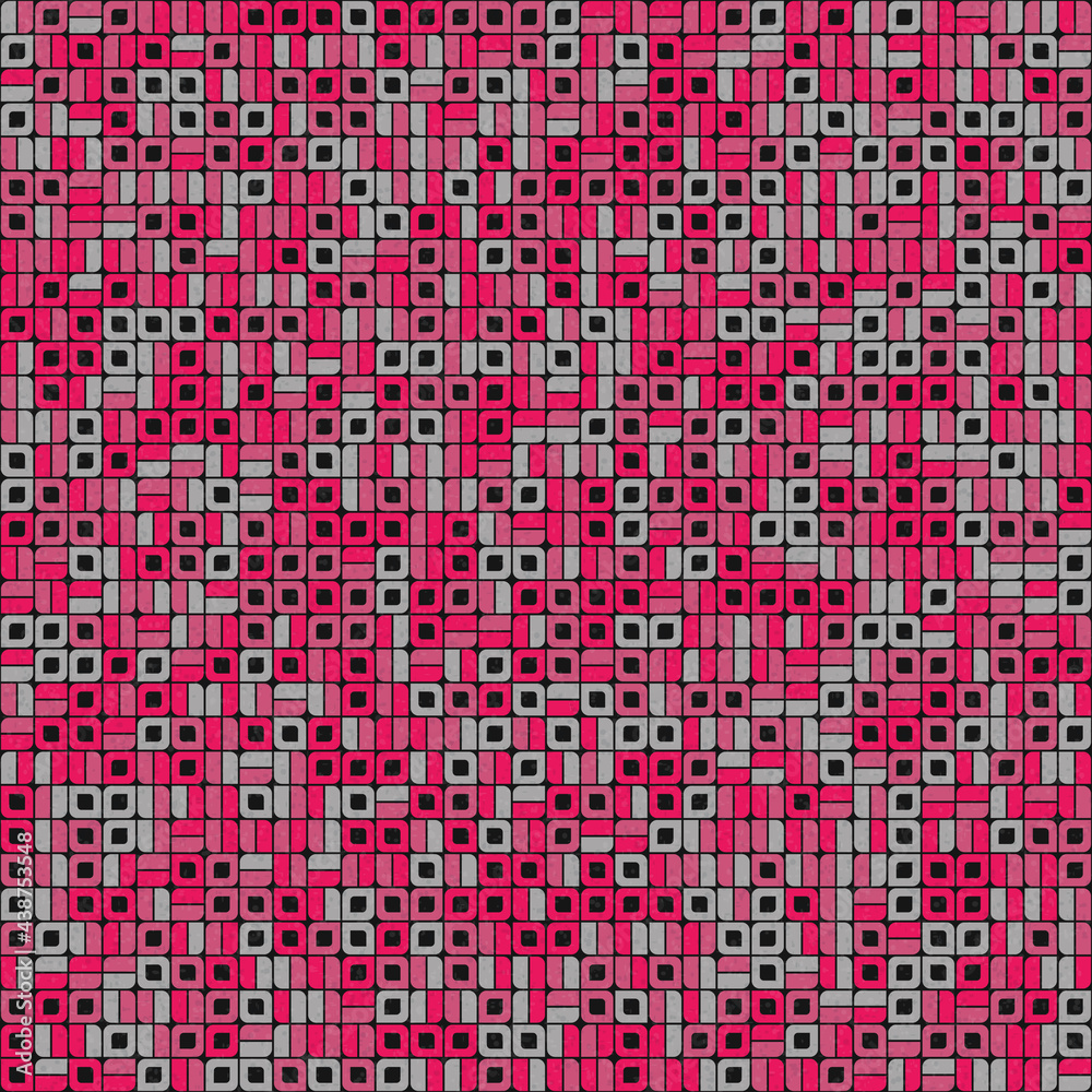 Fototapeta premium Abstract Geometric Pattern generative computational art illustration