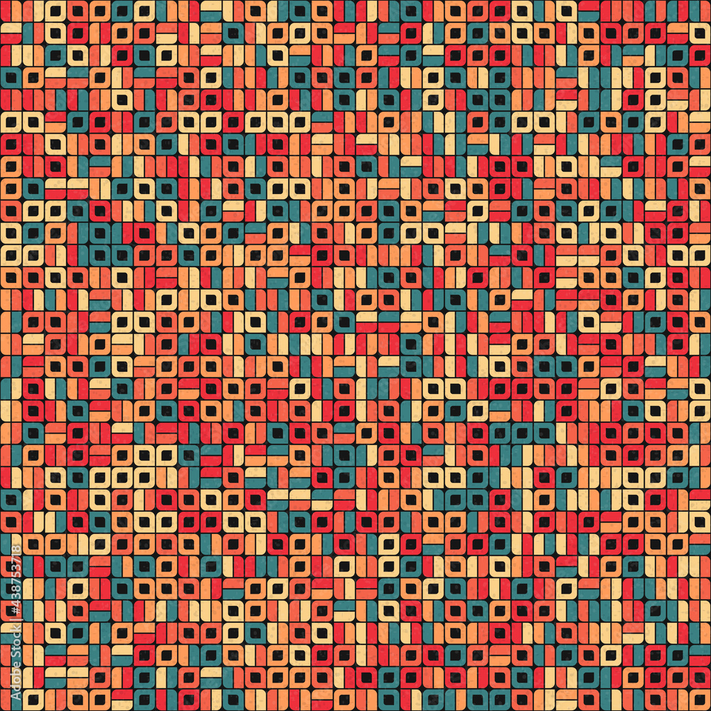 Fototapeta premium Abstract Geometric Pattern generative computational art illustration