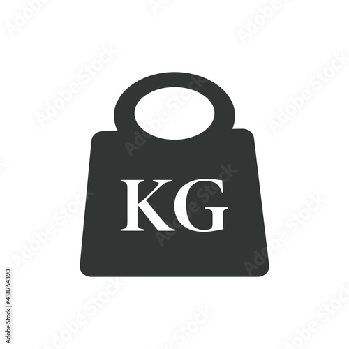 Weight icon. Dumbbell sign in fitness or gym. Heavy weight.