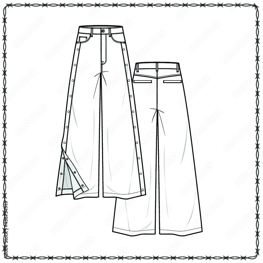Editable fashion garment flat sketch for creating new designs mockup Editable fashion garment flat sketch for creating new designs mockup