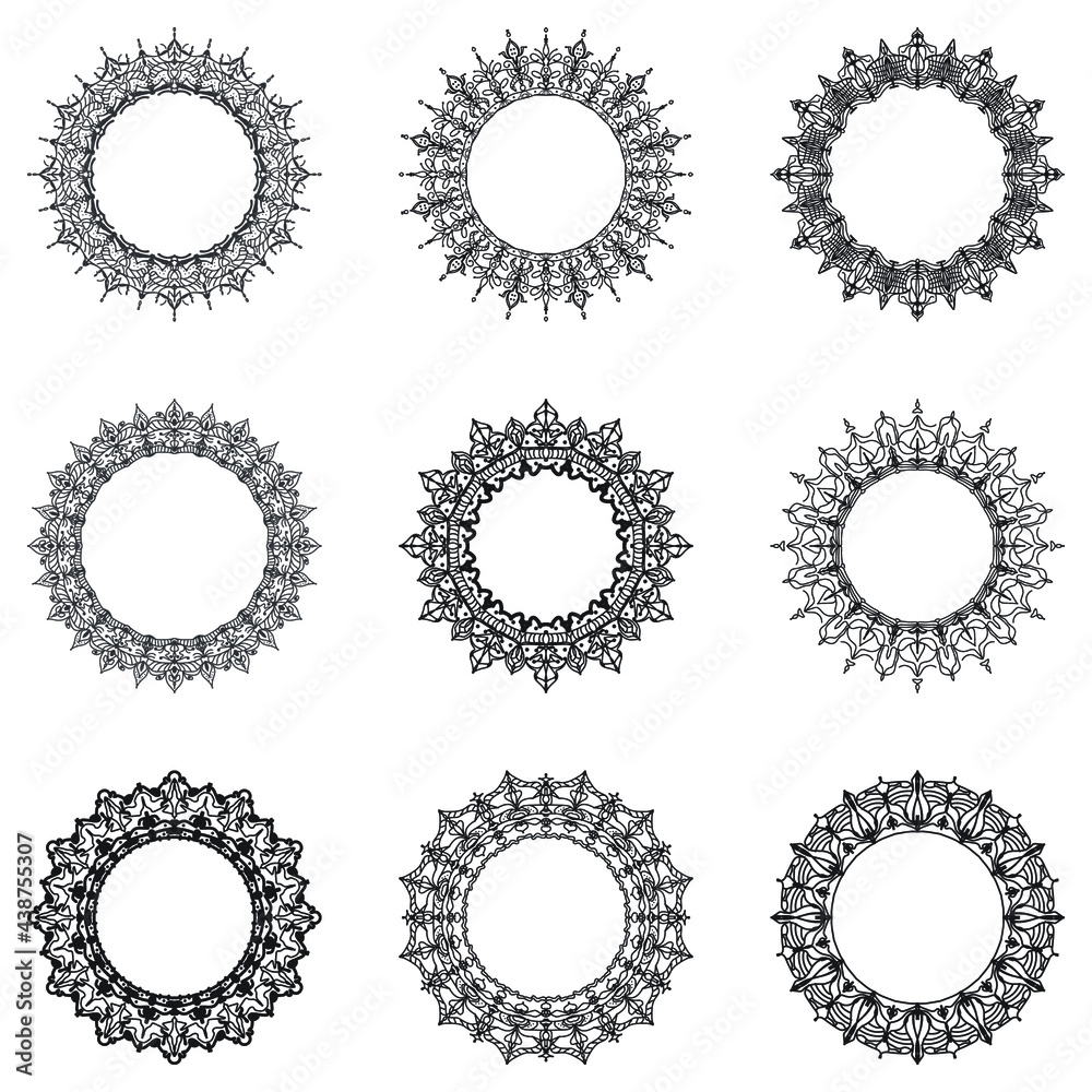 set of frames with flowers set of frames with flowers