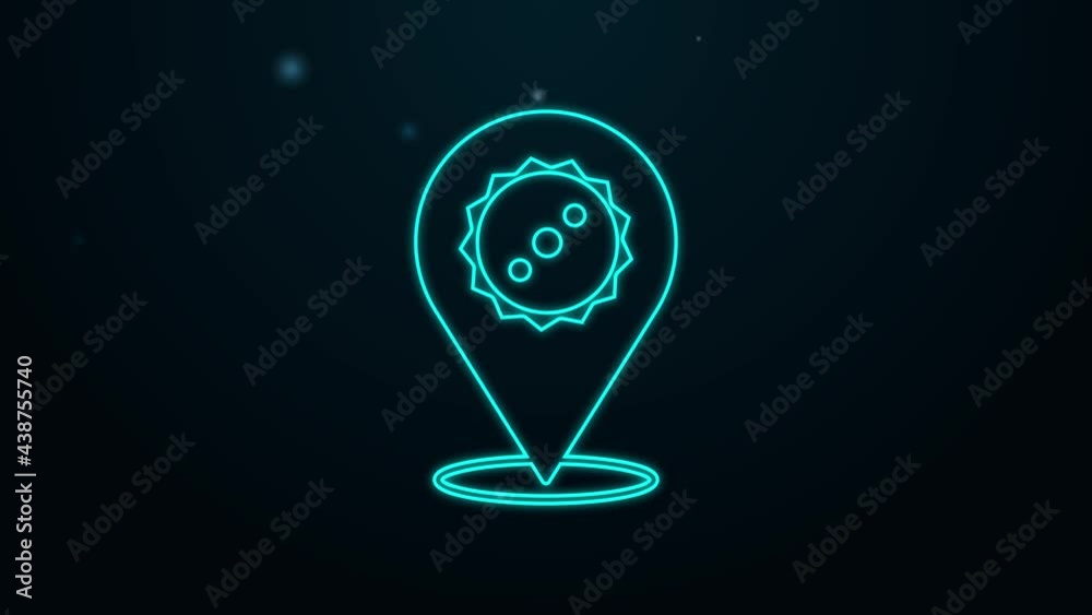 Glowing neon line Circular saw blade icon isolated on black background. Saw wheel. 4K Video motion graphic animation Glowing neon line Circular saw blade icon isolated on black background. Saw wheel. 4K Video motion graphic animation