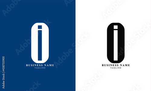 OI, IO, Abstract initial monogram letter alphabet logo design