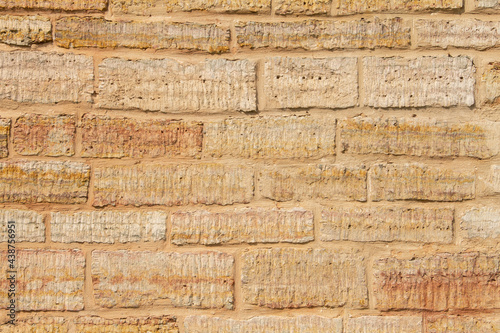 texture of the old masonry of the fortress wall