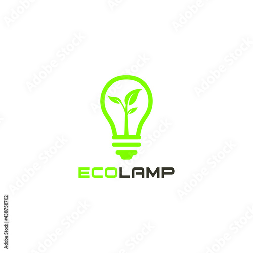 Eco Lamp Logo Simple and Unique Design