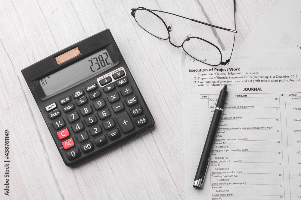 Black calculator on texture background stock image. Black calculator on texture background stock image.
