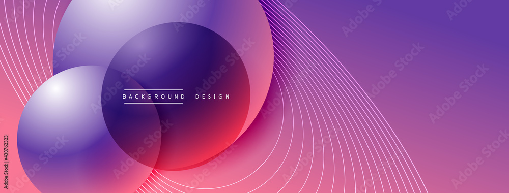 Gradient circles with shadows. Vector techno abstract background. Modern overlapping forms wallpaper background, design template Gradient circles with shadows. Vector techno abstract background. Modern overlapping forms wallpaper background, design template