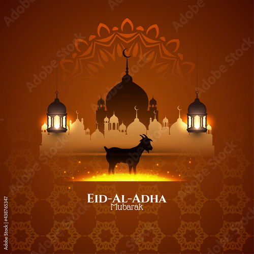 Religious holy Eid Al Adha mubarak festival celebration background