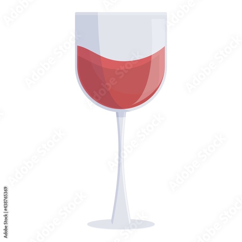 First class travel wine glass icon. Cartoon of First class travel wine glass vector icon for web design isolated on white background