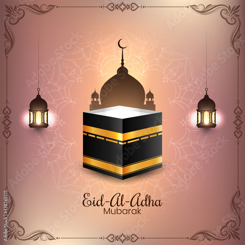 Elegant bright soft color Eid Al Adha mubarak background