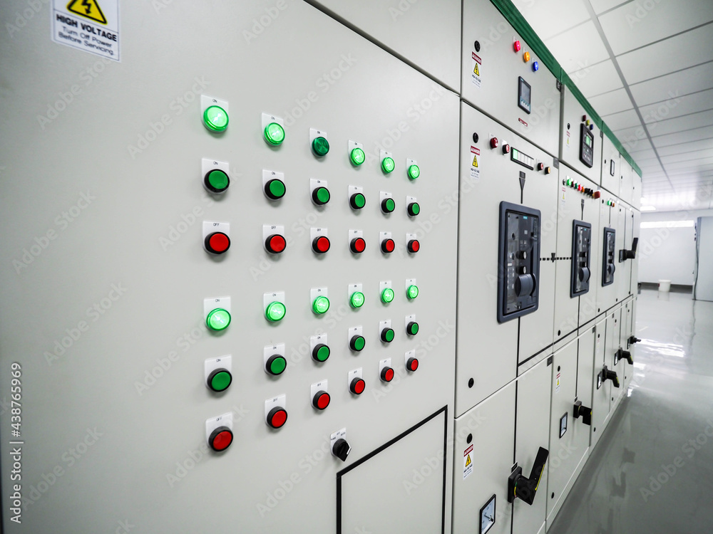 Electrical switchgear, Industrial electrical switch panel at substation