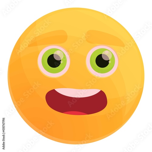 Outraged emoticon icon. Cartoon of outraged emoticon vector icon for web design isolated on white background