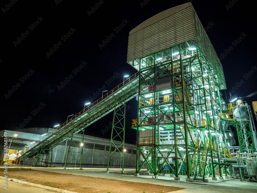 Biomass power plant with industrial energy concept.