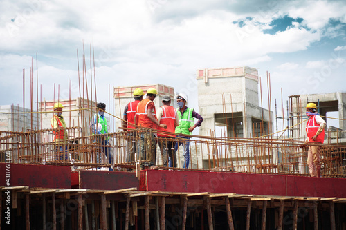 construction workers on construction site labours indian