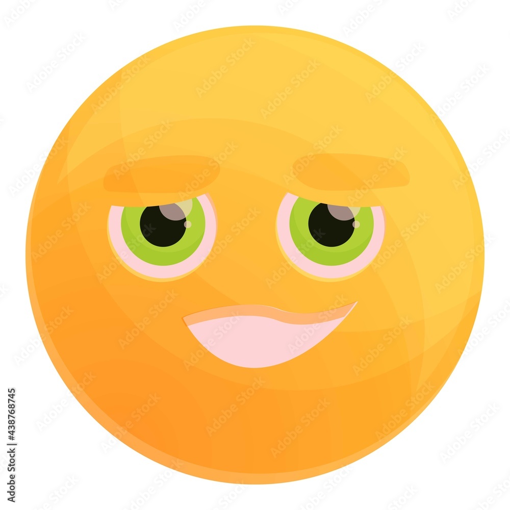 Cute emoticon icon. Cartoon of cute emoticon vector icon for web design isolated on white background Cute emoticon icon. Cartoon of cute emoticon vector icon for web design isolated on white background