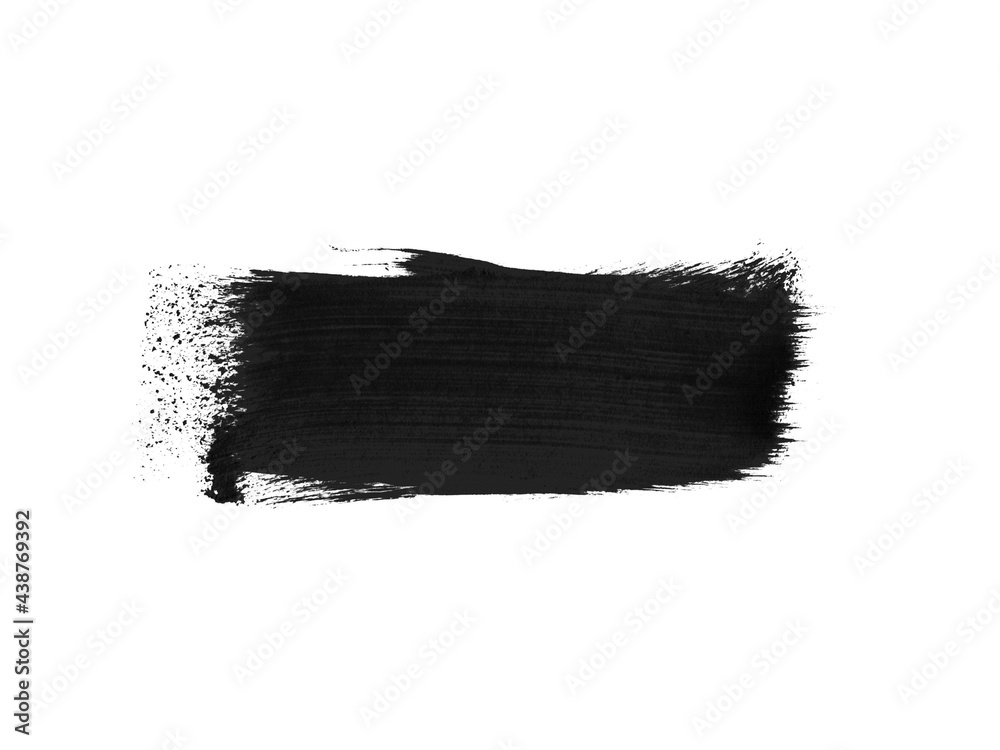 Breiter Pinselstreifen mit schwarzer Farbe als Markierung oder Hintergrund