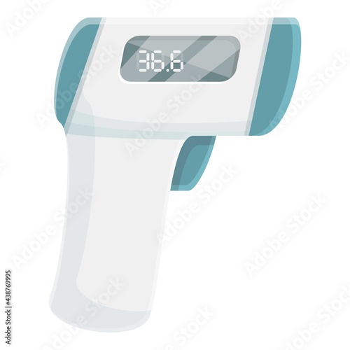 Laser thermometer expensive icon. Cartoon of Laser thermometer expensive vector icon for web design isolated on white background