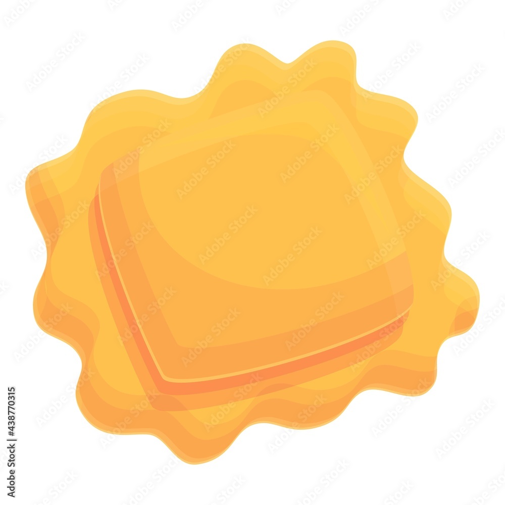 Ravioli with meat icon. Cartoon of Ravioli with meat vector icon for web design isolated on white background Ravioli with meat icon. Cartoon of Ravioli with meat vector icon for web design isolated on white background