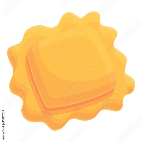 Ravioli with meat icon. Cartoon of Ravioli with meat vector icon for web design isolated on white background