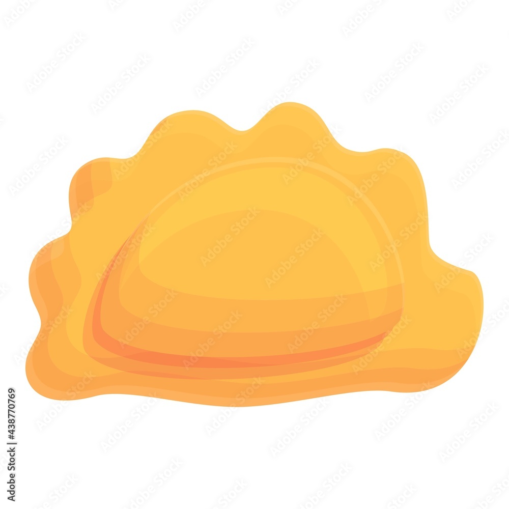 Ravioli with onions icon. Cartoon of Ravioli with onions vector icon for web design isolated on white background Ravioli with onions icon. Cartoon of Ravioli with onions vector icon for web design isolated on white background